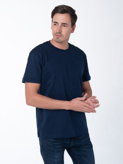 Темно-синяя мужская футболка с лайкрой