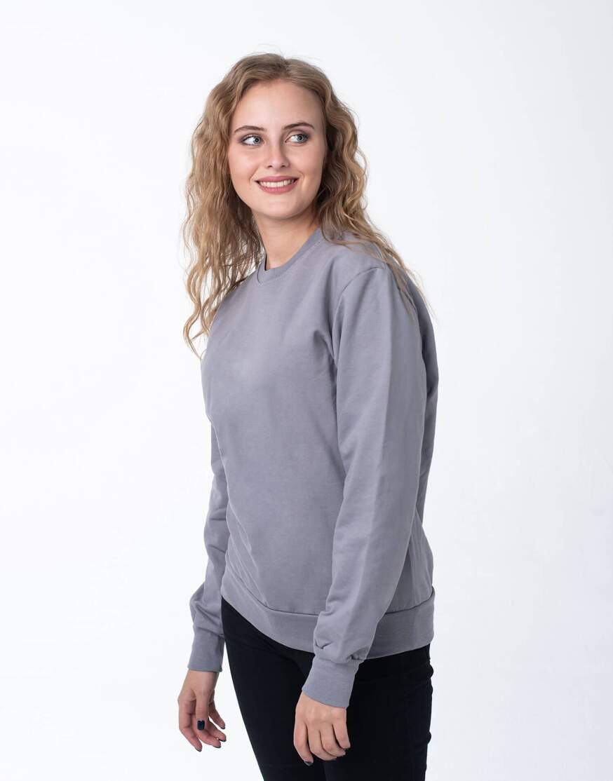 Светло-серый женский свитшот оптом